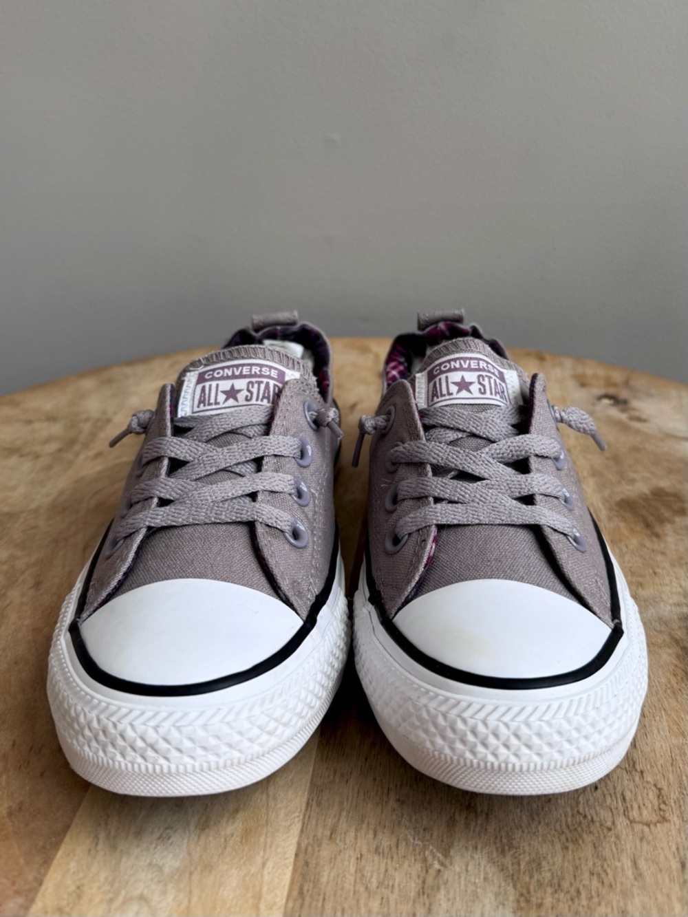 Converse Low Top Sneakers in Taupe with White Soles - Picture 5 of 11